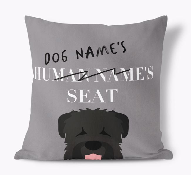 Human's Seat: Personalized {breedFullName} Canvas Pillow